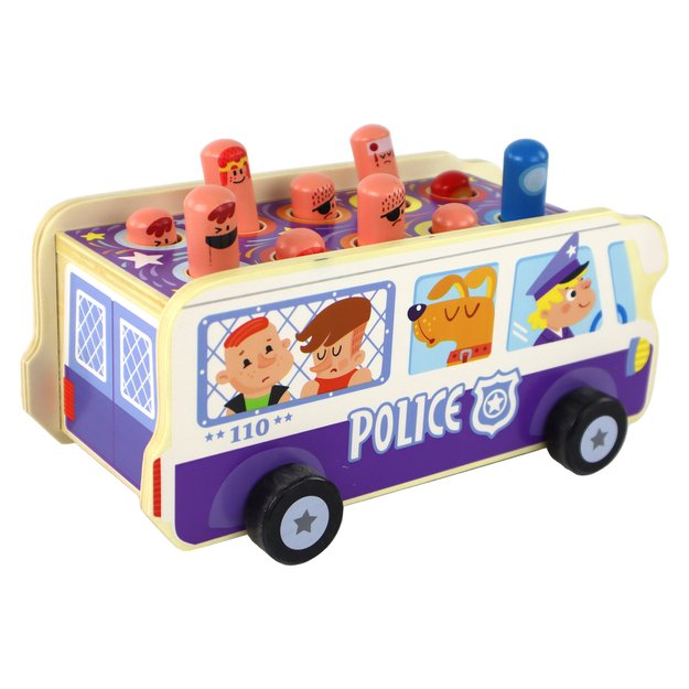 Medinis arkadinis žaidimas policijos autobusas 