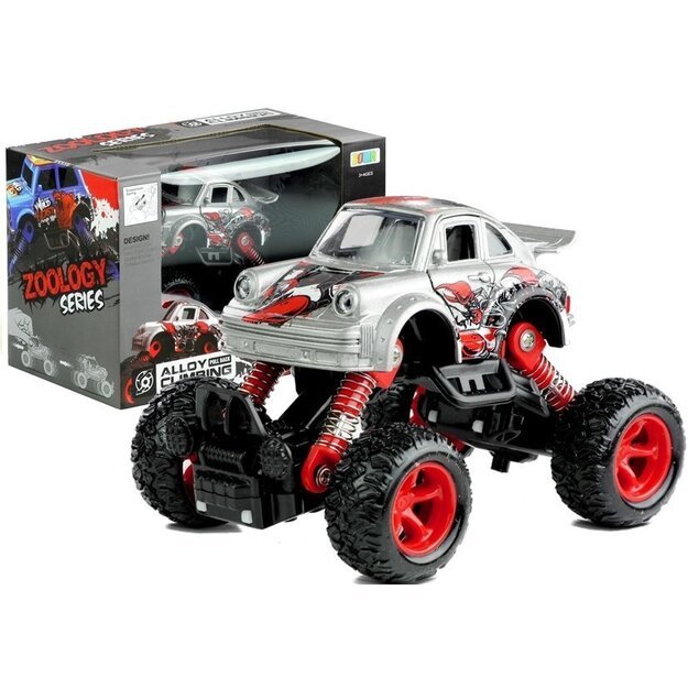 Žaislinis automobilis Monster Truck, sidabrinis