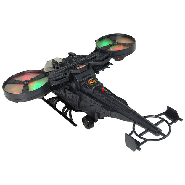 Žaislinis karinis sraigtasparnis su šviesomis