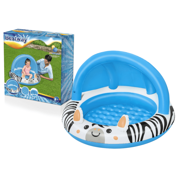Pripučiamas vaikiškas baseinas su stogeliu „Zebras“ 