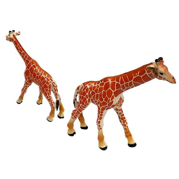 Žirafų figūrėlės 3vnt + Afrikos fonas