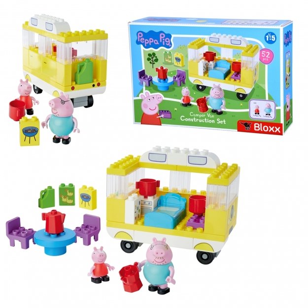 Konstruktorius Camper Van Peppa Pig, Bloxx 52 vnt. + figūrėlės