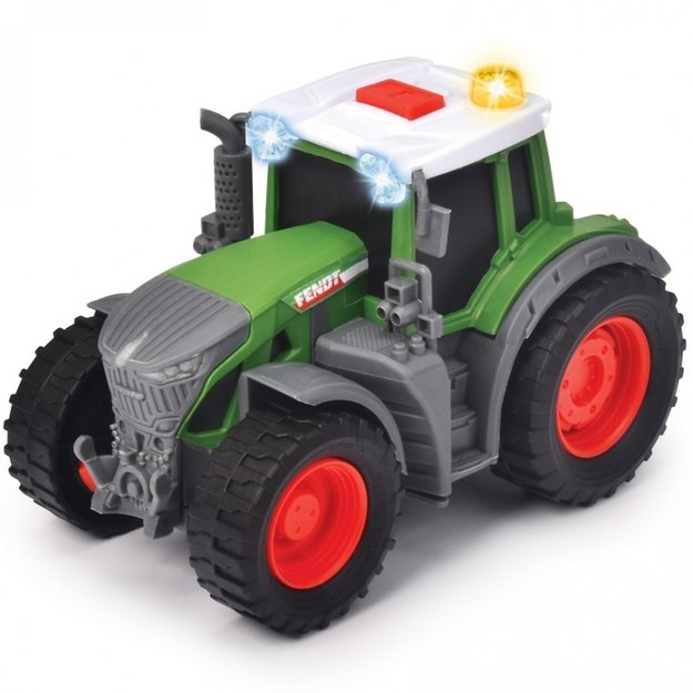 Traktorius su šviesos ir garso efektais ir pieno priekaba 26 cm, Fendt