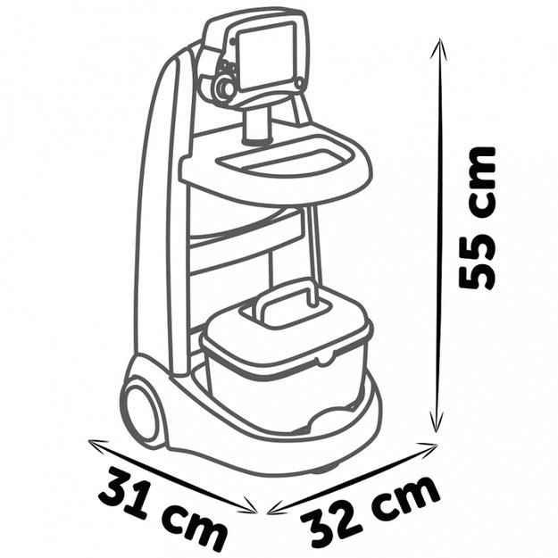 Elektroninis medicininis vežimėlis su 16 priedų, SMOBY