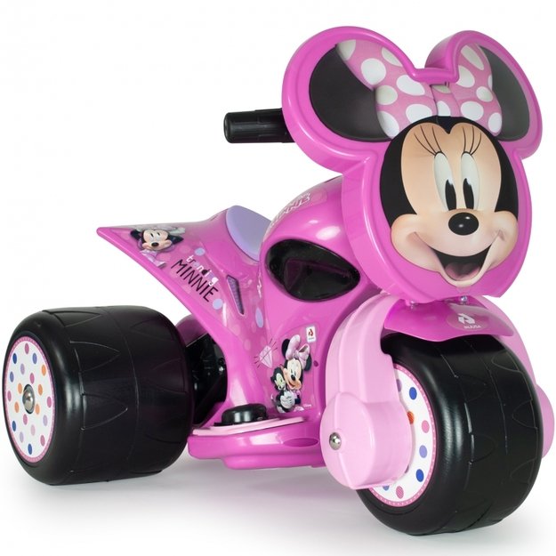 Vaikiškas elektrinis motociklas 6V Samurajus Minnie Mouse, rožinis