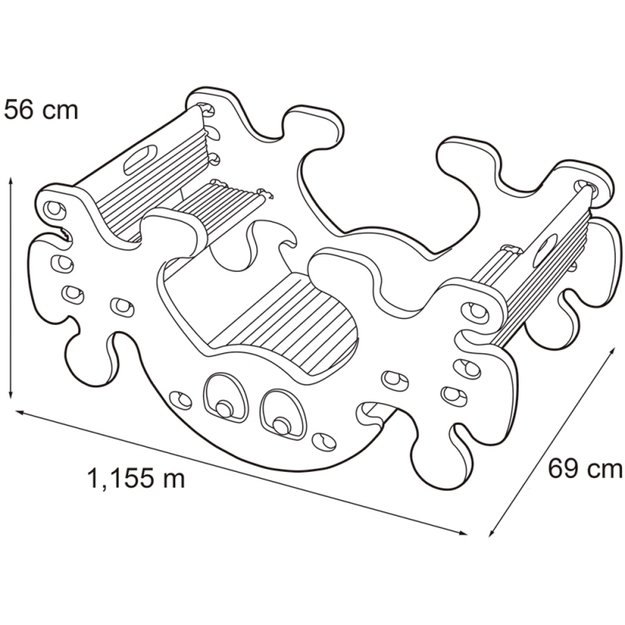 Iškylos stalas su suoliukas ir sūpynė 2 in 1 Feber 3