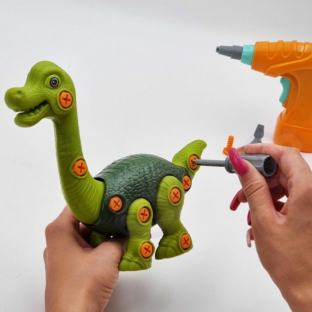 Konstruktorius dinozauras su įrankiais Woopie