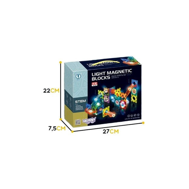 Magnetinis konstruktorius su kamuoliukais 49 el., WOOPIE