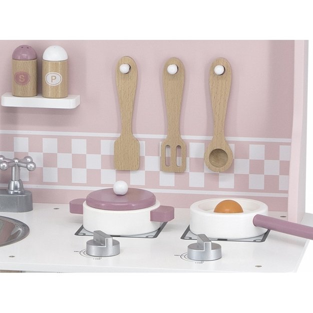 Mėdinė virtuvėlė Eco su priedais VIGA PolarB, rožinė
