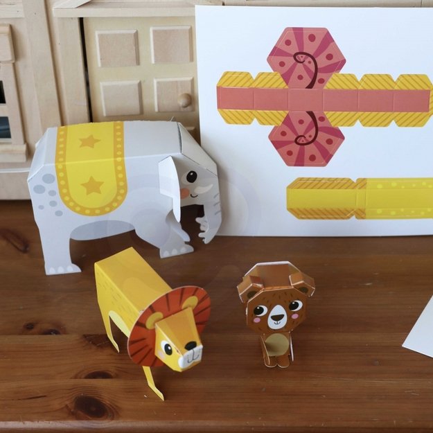 Meninis 3D popieriaus lankstymo rinkinys Origami „Gyvūnai“