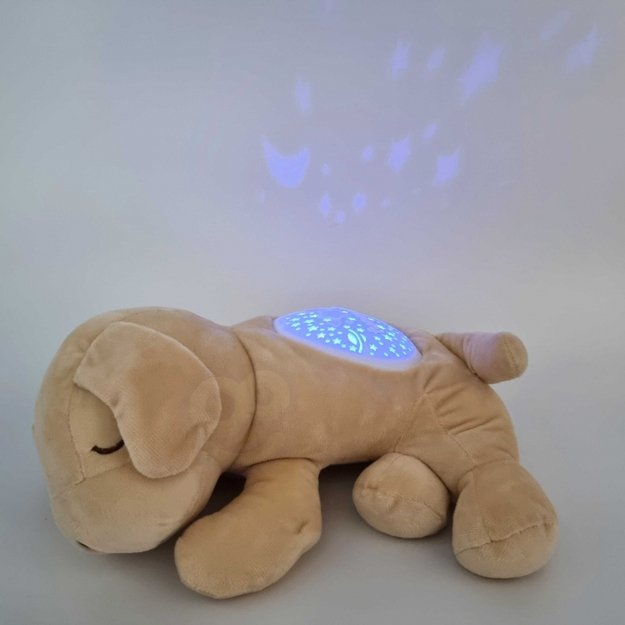 Minkštas žaislas migdukas - Šuniukas su projektoriumi ir 10 lopšinių, Woopie