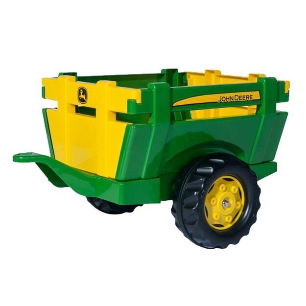 Pedalinis traktoriukas su priekaba Rolly Toys, žalias