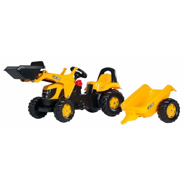 Traktorius minamas pedalais su priekaba ir krautuvu Rolly Toys JCB