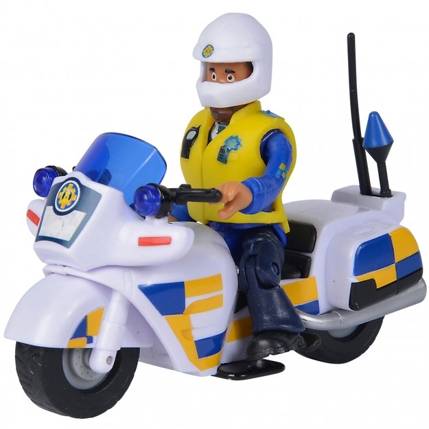 Ugniagesio Samo policijos motociklas su Malkolmo figūrėle, Simba