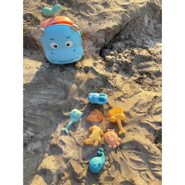 Smėlio rinkinys lagamine su priedas, mėlynas, Woopie