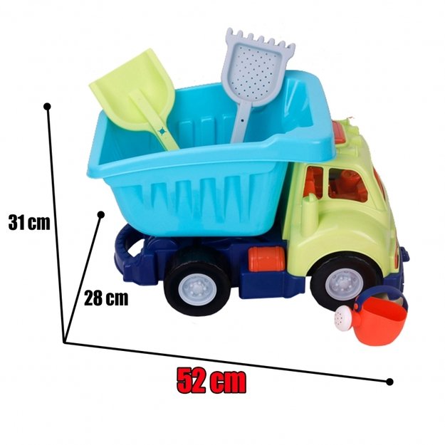 Smėlio žaislų rinkinys su sunkvežimiu 51 cm, WOOPIE