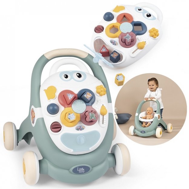 Interaktyvus stumdukas vėžimėlis 3in1, Little Walker, Smoby