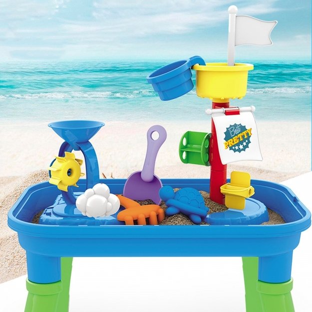 Stalas vandens ir smėlio žaidimams su stiebu, WOOPIE
