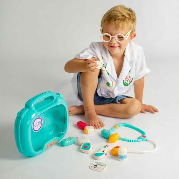 Vaikiškas gydytojo lagaminėlis su priedais - Šviesos ir garso efektai Woopie