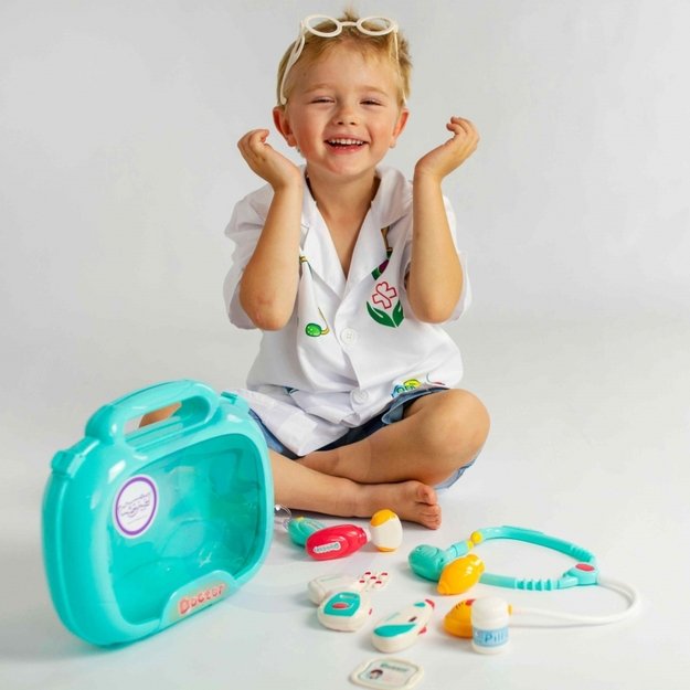 Vaikiškas gydytojo lagaminėlis su priedais - Šviesos ir garso efektai Woopie