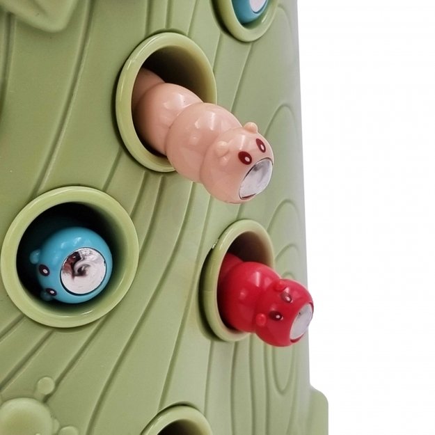 Vaikiškas magnetinis žaidimas „Pagauk kirminą“, žalias, Woopie