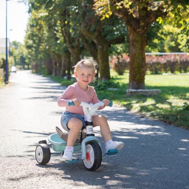 Vaikiškas triratukas Baby Balade Plus 3 in 1 SMOBY, mėlynas