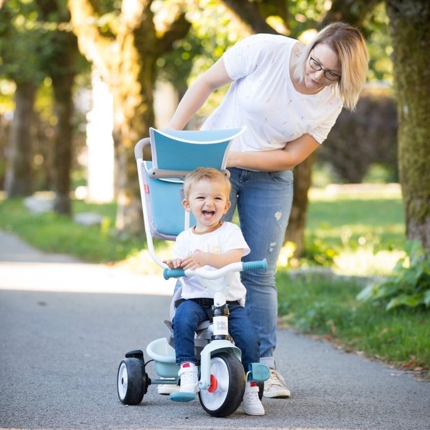 Vaikiškas triratukas Baby Balade Plus 3 in 1 SMOBY, mėlynas