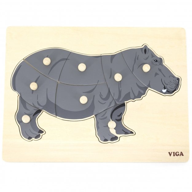 Medinė dėlionė - Hipopotamas