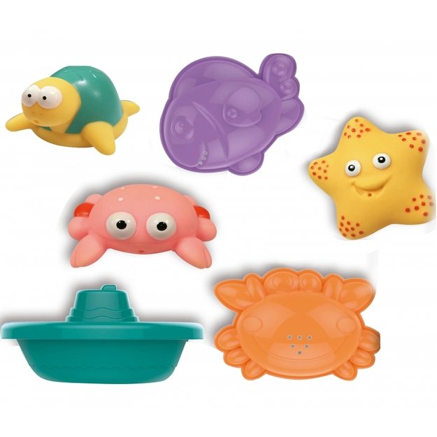 Vonios žaislų rinkinys, jūros gyvūnai, WOOPIE BABY