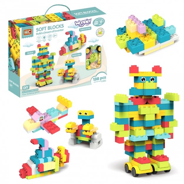 Konstrukciniai 3D blokeliai 138 el., WOOPIE