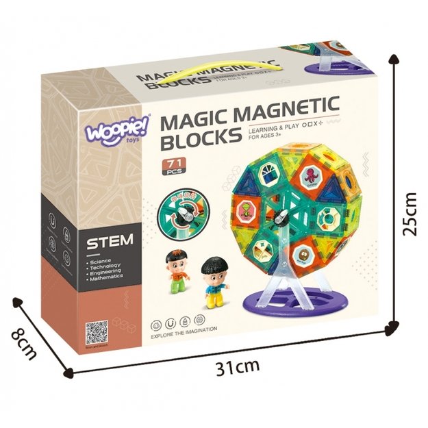 Magnetiniai blokai 71 el., Woopie
