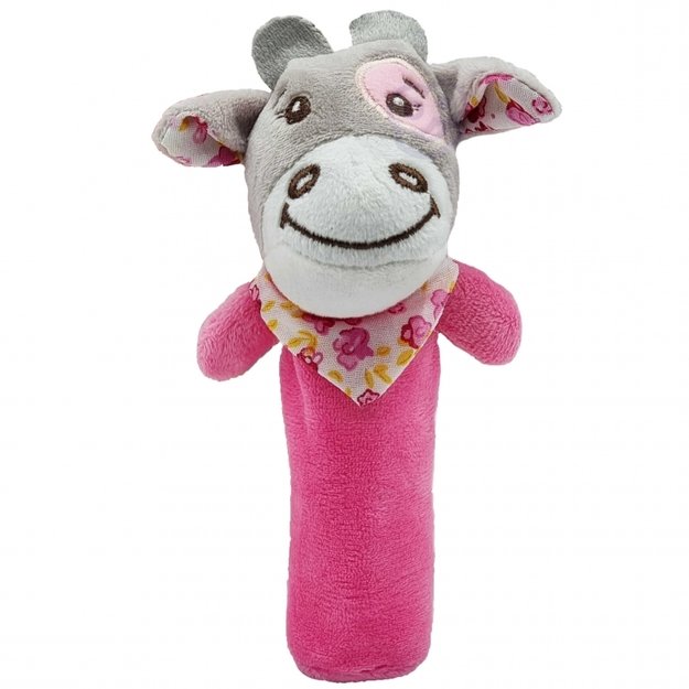 Interaktyvus minkštas žaislas - Buliukas su garso efektais Woopie, rožinis