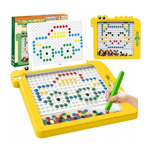 Montessori magnetinė lenta MagPad, WOOPIE, geltonas