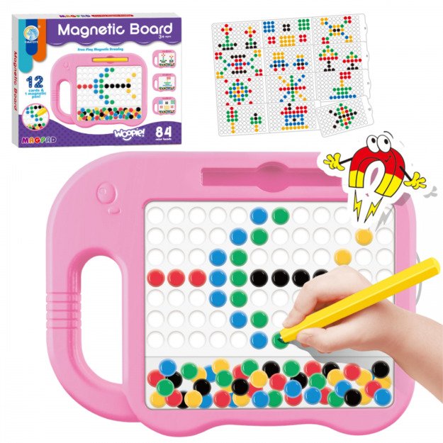 Montessori magnetinė lenta MagPad, WOOPIE, drambliukas, rožinis