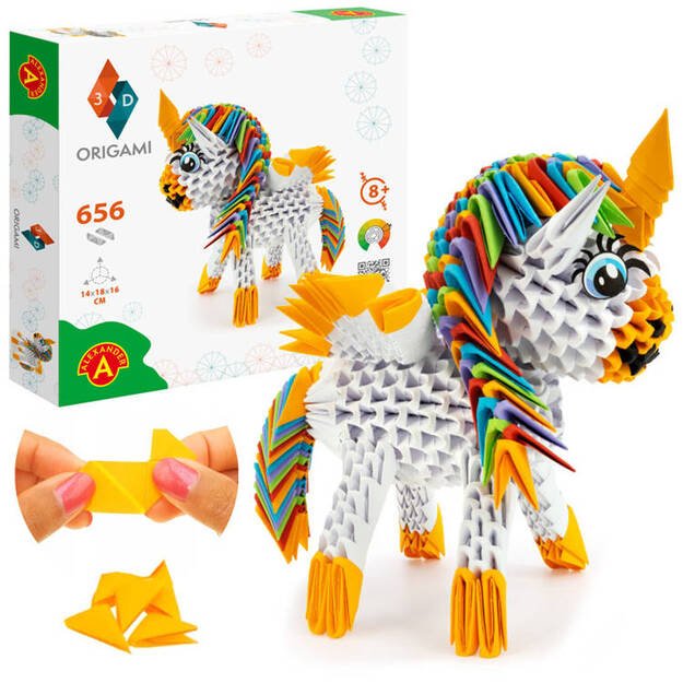 3D Origami kūrybinis rinkinys vaikams „Vienaragis“