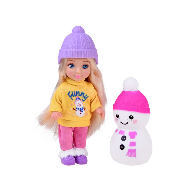 Ankiki lėlė ir sniego senis, 13 cm