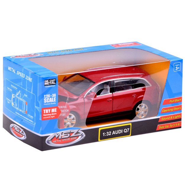 Žaislinis automobilis Suv Audi Q7 1:32, raudonas