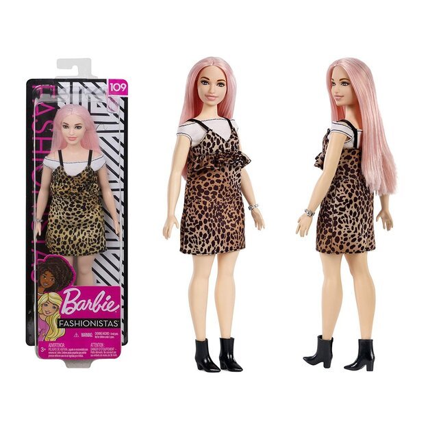 Lėlė Barbė leopardo suknele, Mattel