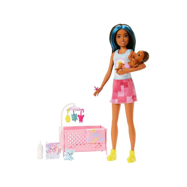 Lėlė Barbie Skipper su kūdikiu ir aksesuarais