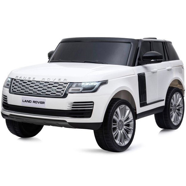 Dvivietis elektromobilis vaikams Range rover, baltas