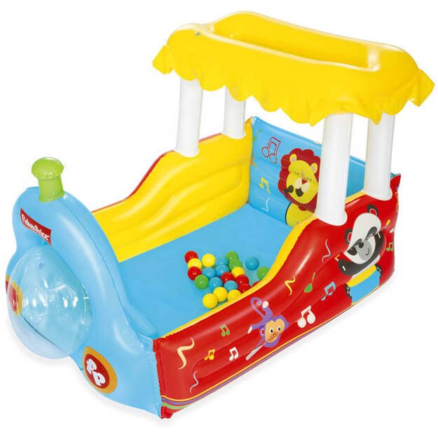 Pripučiamas traukinys su kamuoliukais, Fisher Price, Bestway