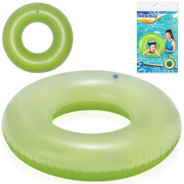 Pripučiamas plaukimo ratas 76 cm, Bestway, žalias