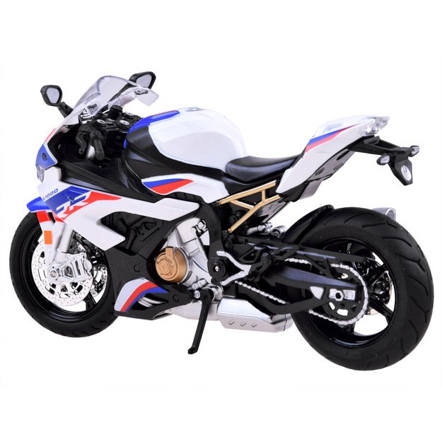 Žaislinis baltas motociklas „Diacast“
