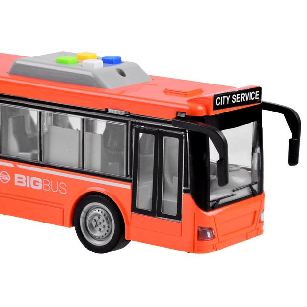 Žaislinis keleivinis autobusas su garso ir šviesos efktais 44 cm 