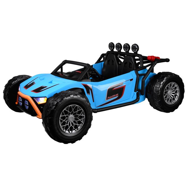 Dvivietis elektromobilis  bagis Auto Buggy Racing, 24V, mėlynas