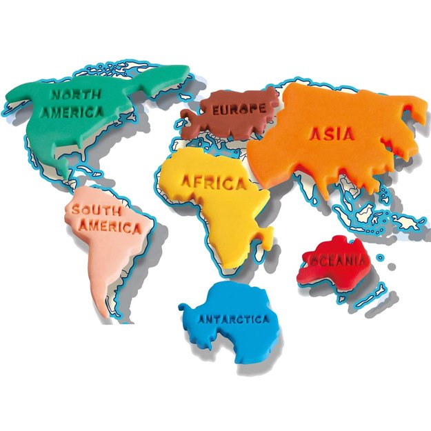 Mokomasis pasaulio žemėlapio plastilino rinkinys