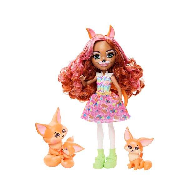 Lėlė „Enchantimals Filigree Fox“ su lapių šeima