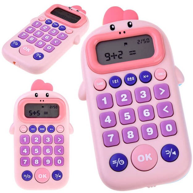 Kišeninis matematinių žaidimų kompiuteris, rožinis