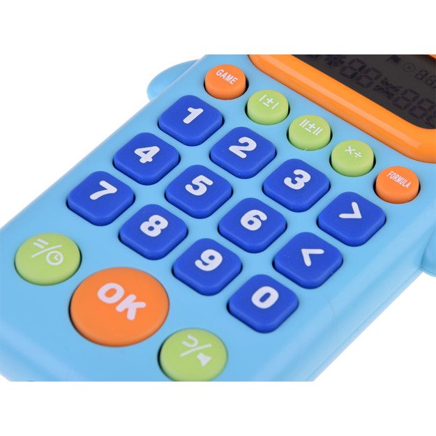 Kišeninis matematinių žaidimų kompiuteris, mėlynas