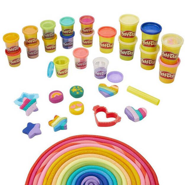 Blizgaus plastilino rinkinys „Hasbro Play-Doh“ 21 vnt.